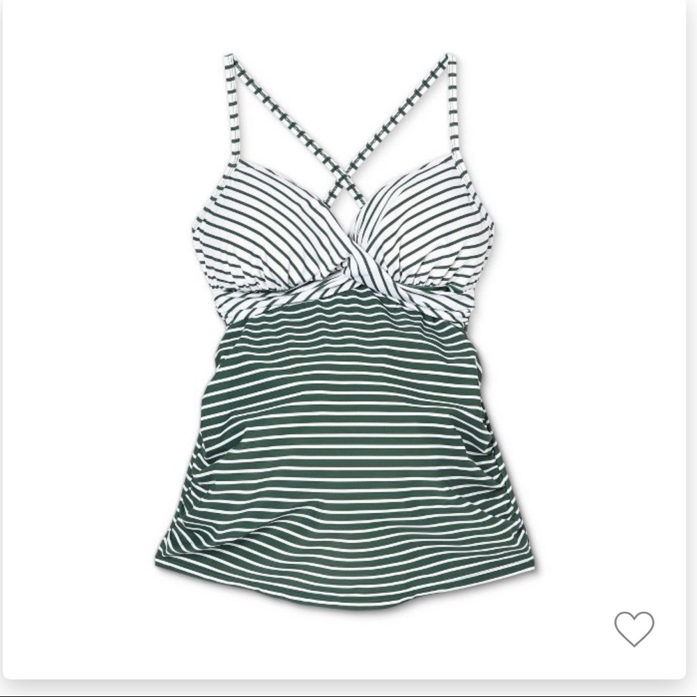Cross front maternity tankini top, NWT